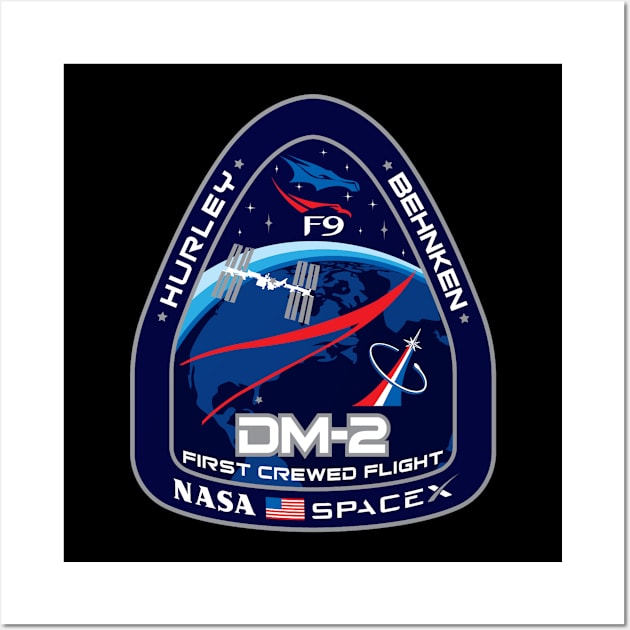 NASA SpaceX Mission Patch for Demo-2 Mission to ISS Wall Art by jutulen